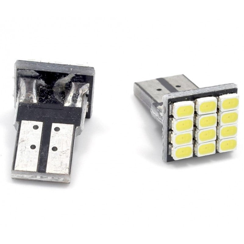 Set 2 becuri auto W5W/ T10-12 Smd-alb