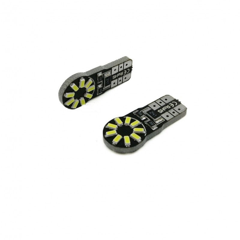 Set 2 becuri auto W5W/ T10-18 Smd CANBUS-alb