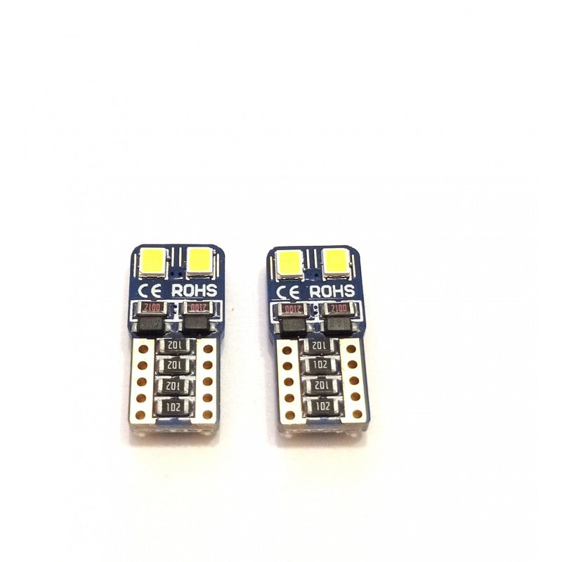 Set 2 becuri auto W5W/ T10-2 Smd -12V -CANBUS-alb