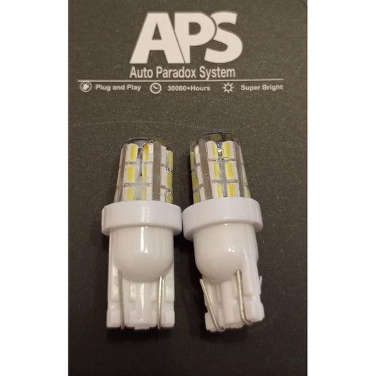 Set 2 becuri auto W5W/T10-24 Smd 12V-alb