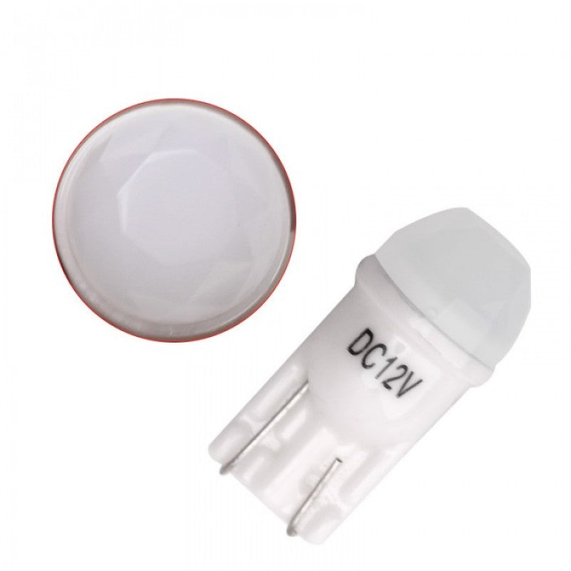 Set 2 becuri auto W5W/ T10-3D-Ceramic 12V-alb