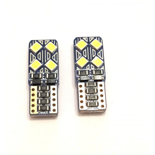 Set 2 becuri auto W5W/ T10-4 Smd- 12V- CANBUS-alb