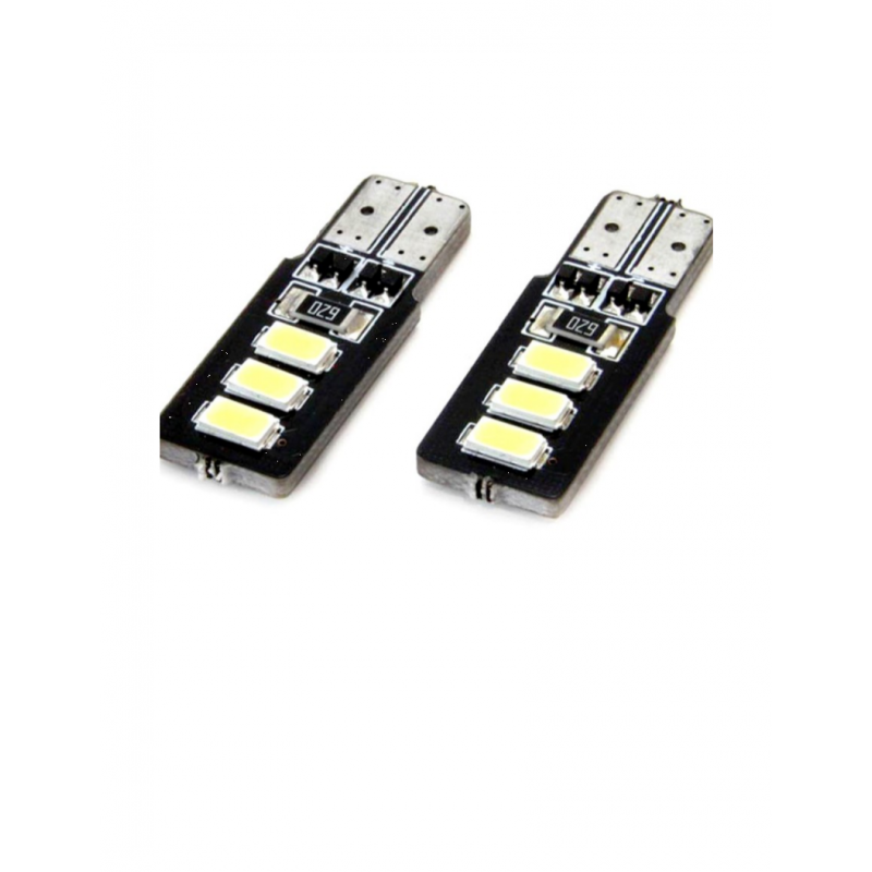 Set 2 becuri auto W5W/ T10- 6 smd  -CANBUS-alb