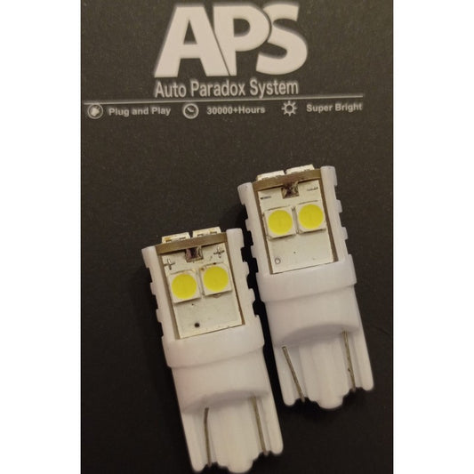 Set 2 becuri autoT10/W5W-3030-6 Smd Ceramic Alb