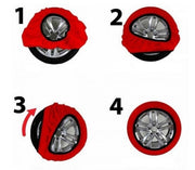 Set 2 bucati lanturi 3D pentru zapada textile 100% tractiune marimea S