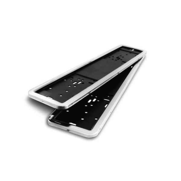 Set 2 bucati suport numar Auto Fata / Spate inmatriculare, Inox