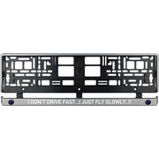 Set 2 bucati, suport numar inmatriculare argintiu BMW Drive