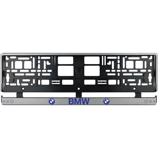 Set 2 bucati, suport numar inmatriculare argintiu BMW II
