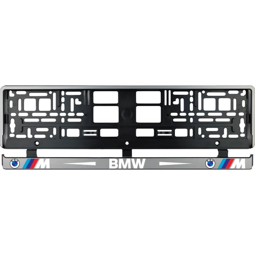 2 darabos ezüst rendszámtáblatartó készlet BMW MPower