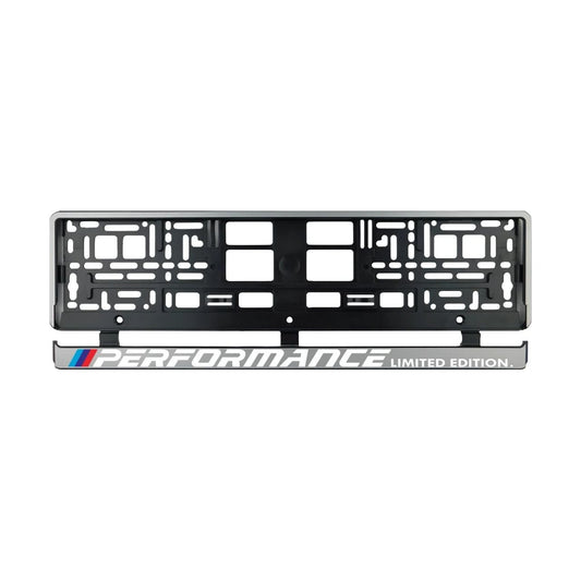 Set 2 bucati, suport numar inmatriculare argintiu BMW Performance