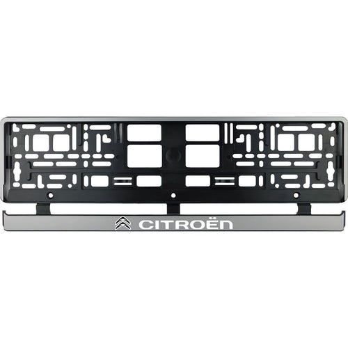 Комплект 2 броя, сребърни стойки за регистрационен номер Ciroen