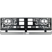 Set 2 bucati, suport numar inmatriculare argintiu Fiat