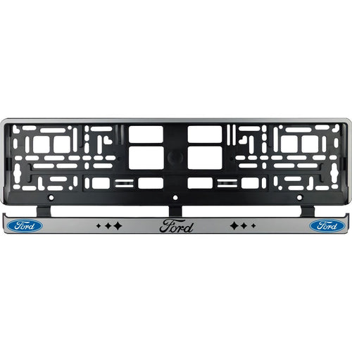 Set 2 bucati, suport numar inmatriculare argintiu Ford II