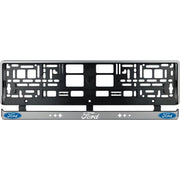 Set 2 bucati, suport numar inmatriculare argintiu Ford III