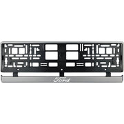 Set 2 bucati, suport numar inmatriculare argintiu Ford