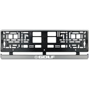 Set 2 bucati, suport numar inmatriculare argintiu Golf