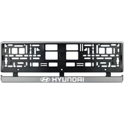 Set 2 bucati, suport numar inmatriculare argintiu Hyundai I