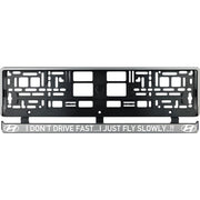 Set 2 bucati, suport numar inmatriculare argintiu Hyundai