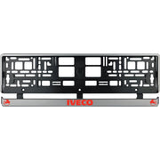 Set 2 bucati, suport numar inmatriculare argintiu Iveco III