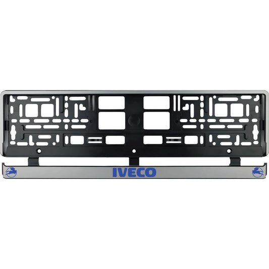Комплект 2 броя, сребриста рамка за регистрационен номер Iveco IV