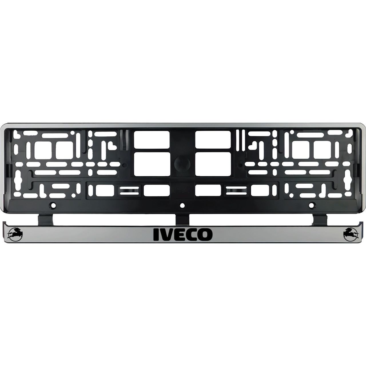Комплект 2 броя, сребърна рамка за номер Iveco