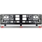 Set 2 bucati, suport numar inmatriculare argintiu Man rosu