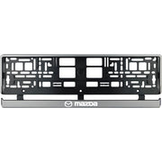 Set 2 bucati, suport numar inmatriculare argintiu Mazda