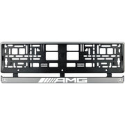 Set 2 bucati, suport numar inmatriculare argintiu Mercedes AMG