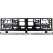 Set 2 bucati, suport numar inmatriculare argintiu Mercedes Benz