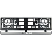 Set 2 bucati, suport numar inmatriculare argintiu Mini