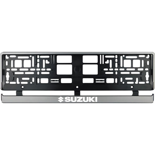 Комплект от 2 броя, сребрист държач за регистрационен номер Suzuki