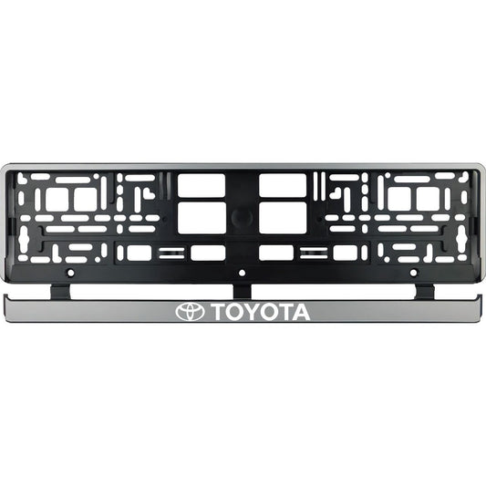 Комплект от 2 броя, сребърни стойки за регистрационни номера Toyota