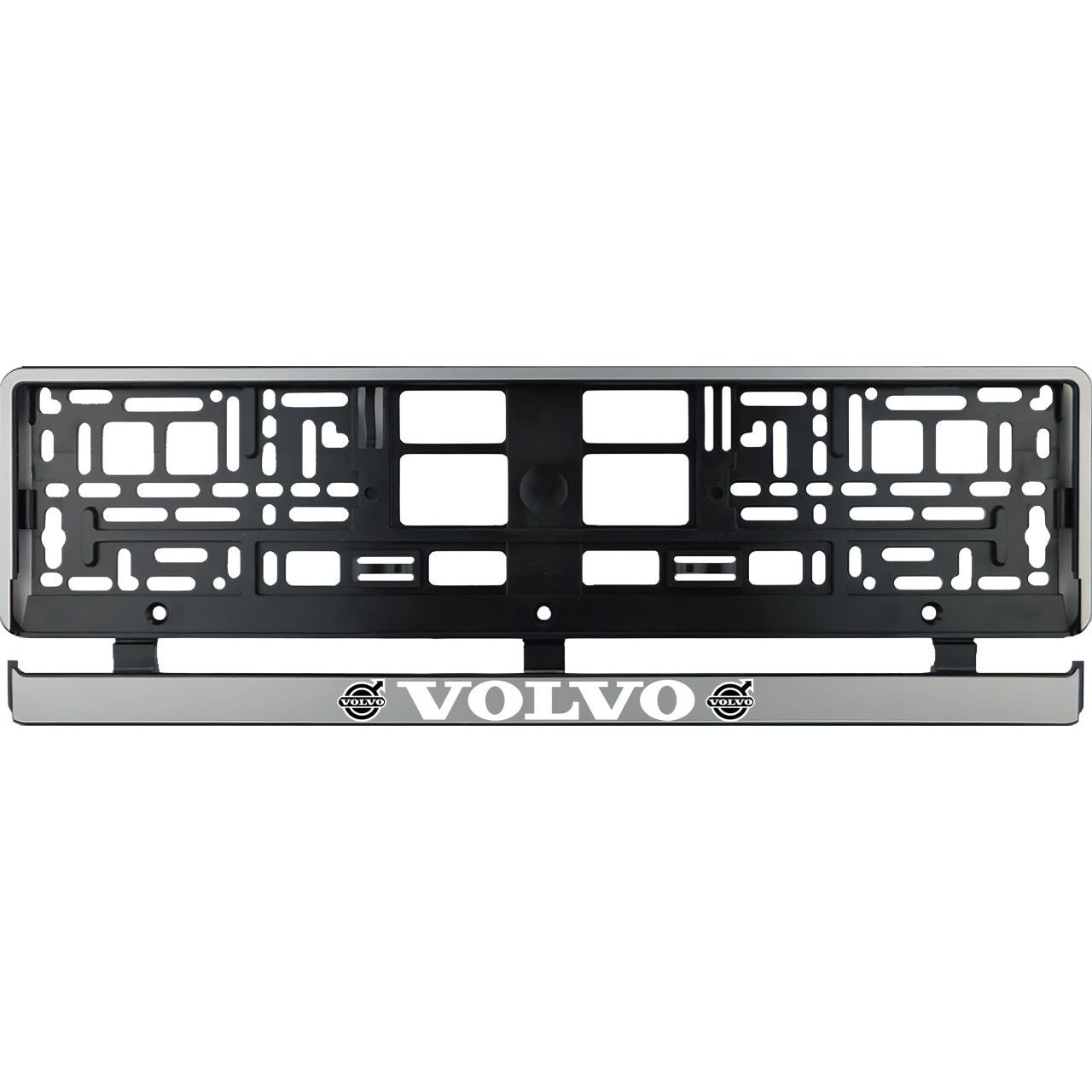 Комплект от 2 броя, сребриста рамка за регистрационен номер Volvo II