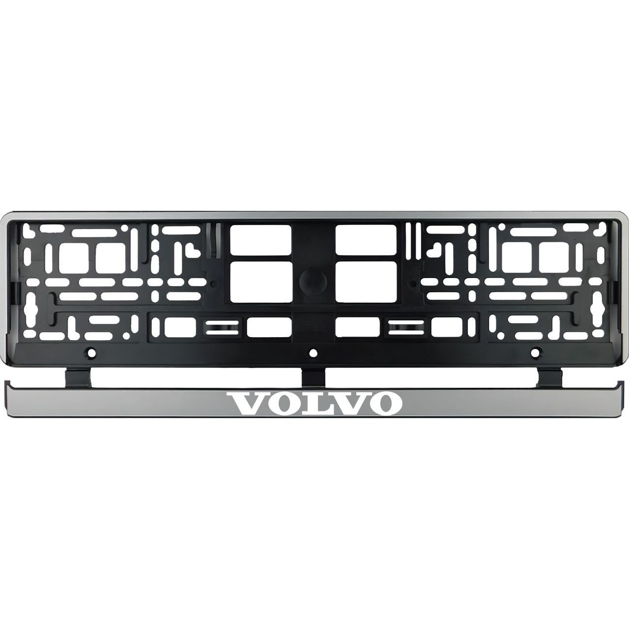 Комплект от 2 броя, сребриста рамка за регистрационен номер Volvo