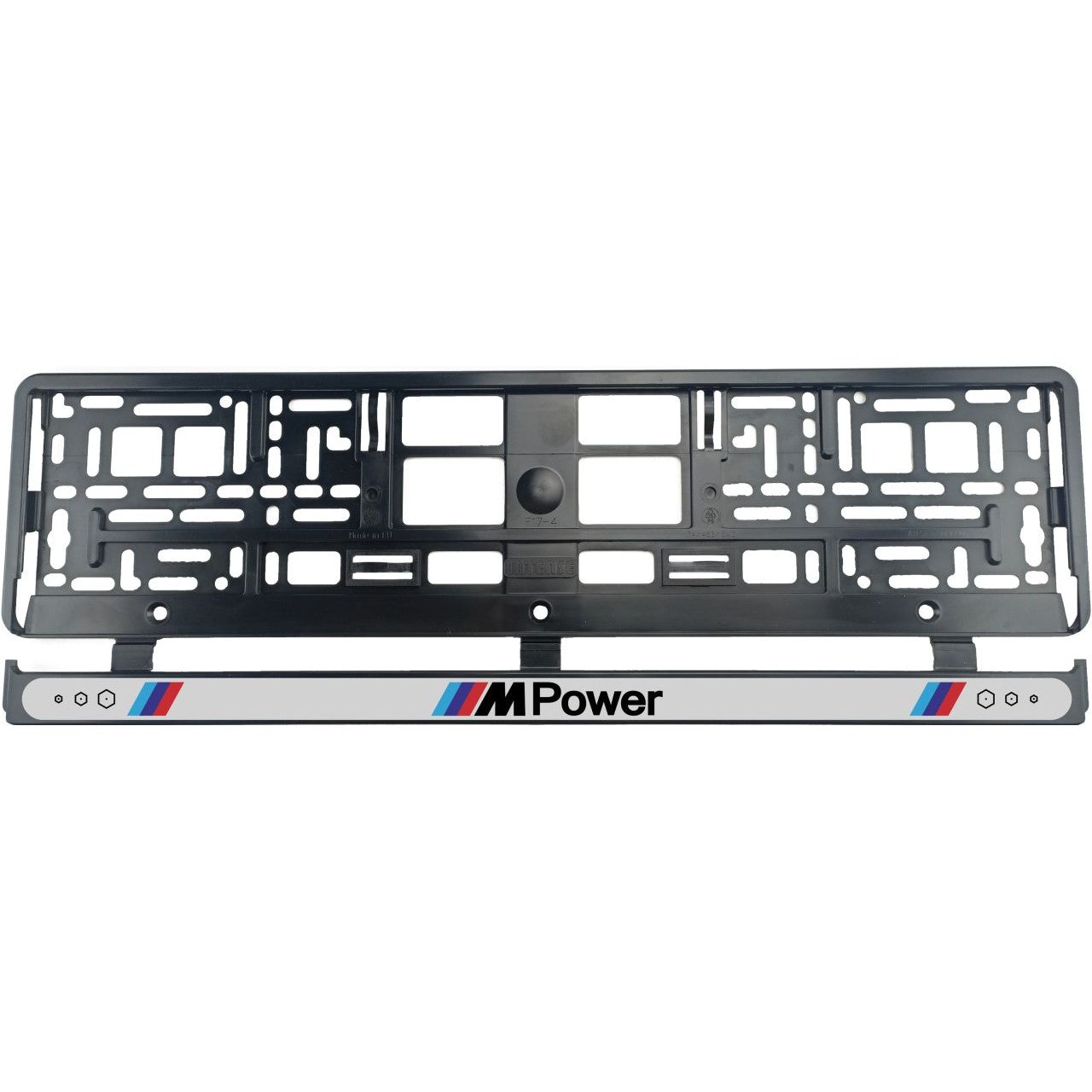 Set 2 bucati, suport numar inmatriculare BMW MPower