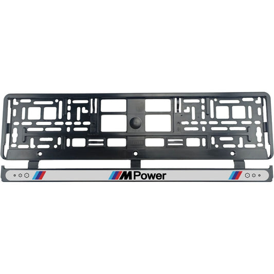 Set 2 bucati, suport numar inmatriculare BMW MPower