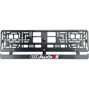 Set 2 bucati, suport numar inmatriculare Carbon, Audi II
