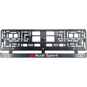 Set 2 bucati, suport numar inmatriculare Carbon, Audi Sport