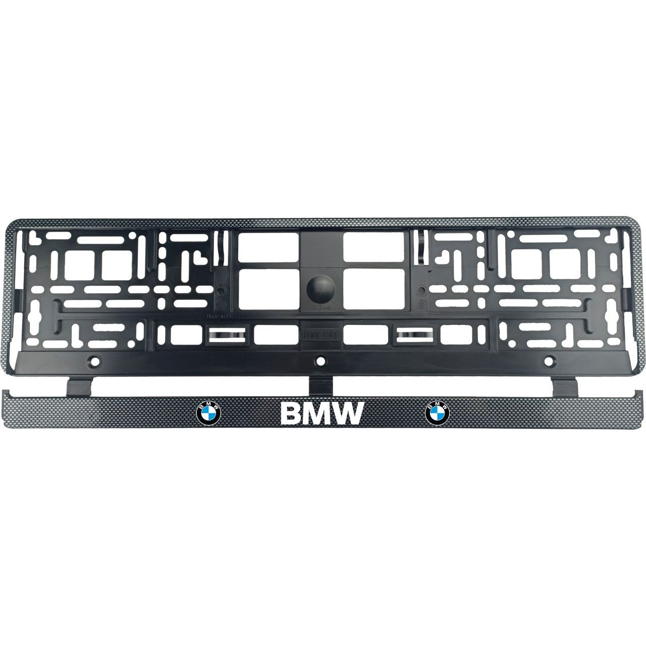 Set 2 bucati, suport numar inmatriculare Carbon, BMW