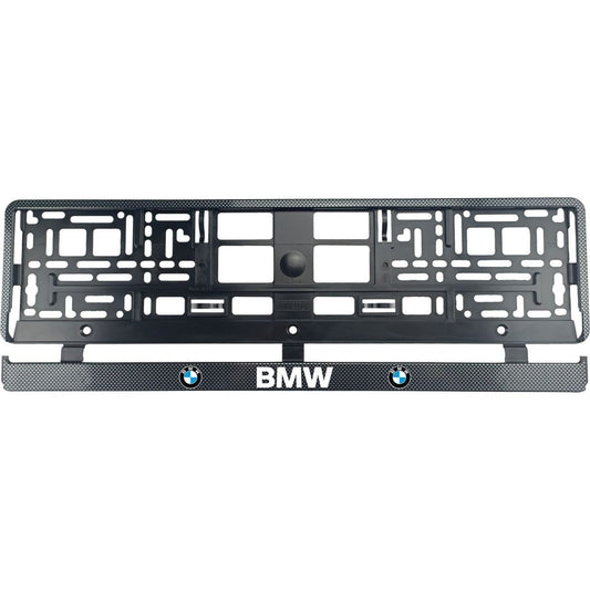 Set 2 bucati, suport numar inmatriculare Carbon, BMW