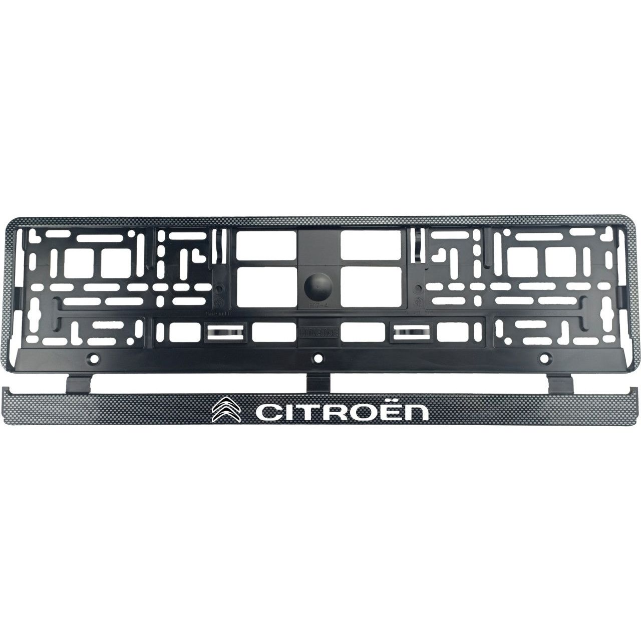 Set 2 bucati, suport numar inmatriculare Carbon, Citroen