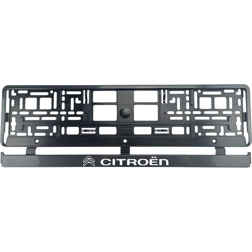 Set 2 bucati, suport numar inmatriculare Carbon, Citroen