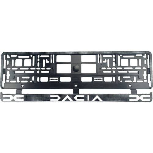 Set 2 bucati, suport numar inmatriculare Carbon, Dacia II