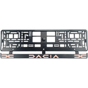 Set 2 bucati, suport numar inmatriculare Carbon, Dacia III