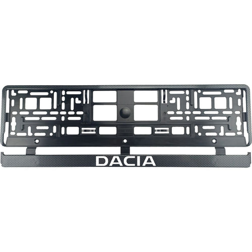 Set 2 bucati, suport numar inmatriculare Carbon, Dacia