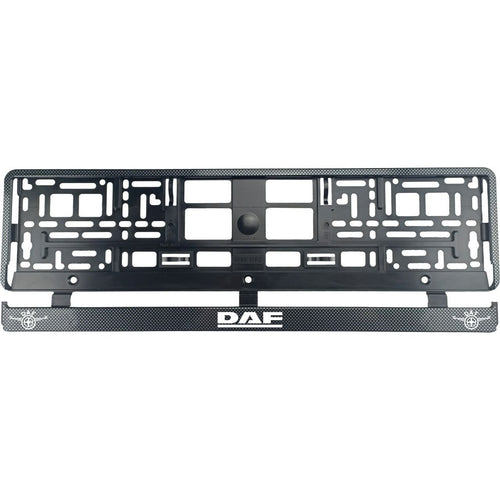 Set 2 bucati, suport numar inmatriculare Carbon, DAF