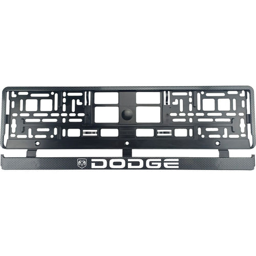 Комплект 2 броя, стойка за регистрационна табела Карбон, DODGE