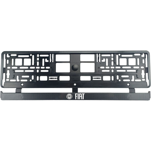 Set 2 bucati, suport numar inmatriculare Carbon, Fiat