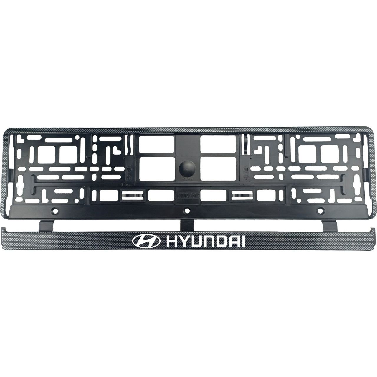 Set 2 bucati, suport numar inmatriculare Carbon, Hyundai