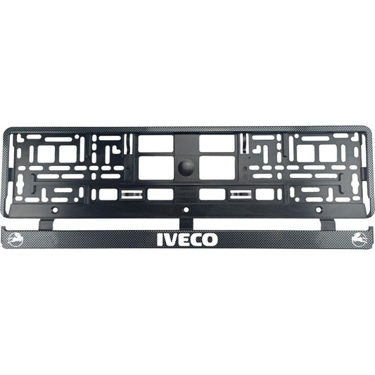 Комплект 2 броя, стойка за регистрационна табела карбон, IVECO
